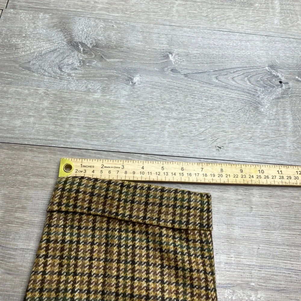 Banana Republic Pants Relaxed Tapered Fit Men 38x32 Brown Wool Houndstooth Balli